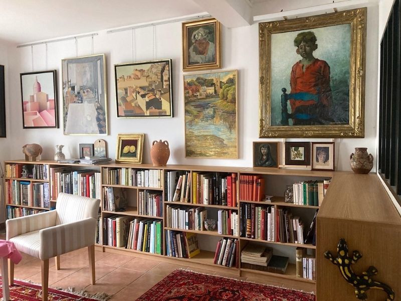 Bibliothèque d'angle en chêne
