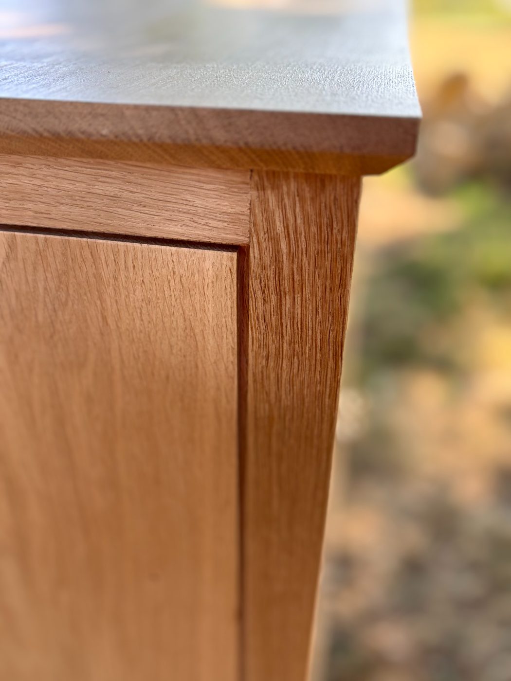 Détail de l'angle du plateau